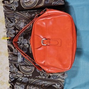 Vintage 70's women's skyway leather travel bag, euc